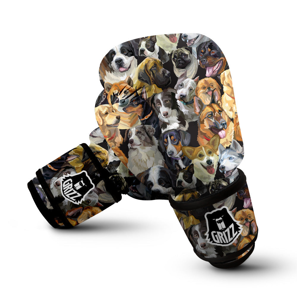 Dogs Breeds Watercolor Print Pattern Boxing Gloves-grizzshop