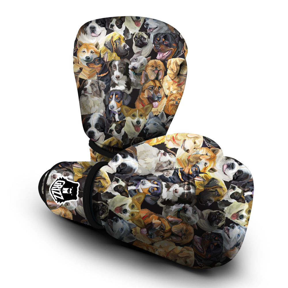 Dogs Breeds Watercolor Print Pattern Boxing Gloves-grizzshop