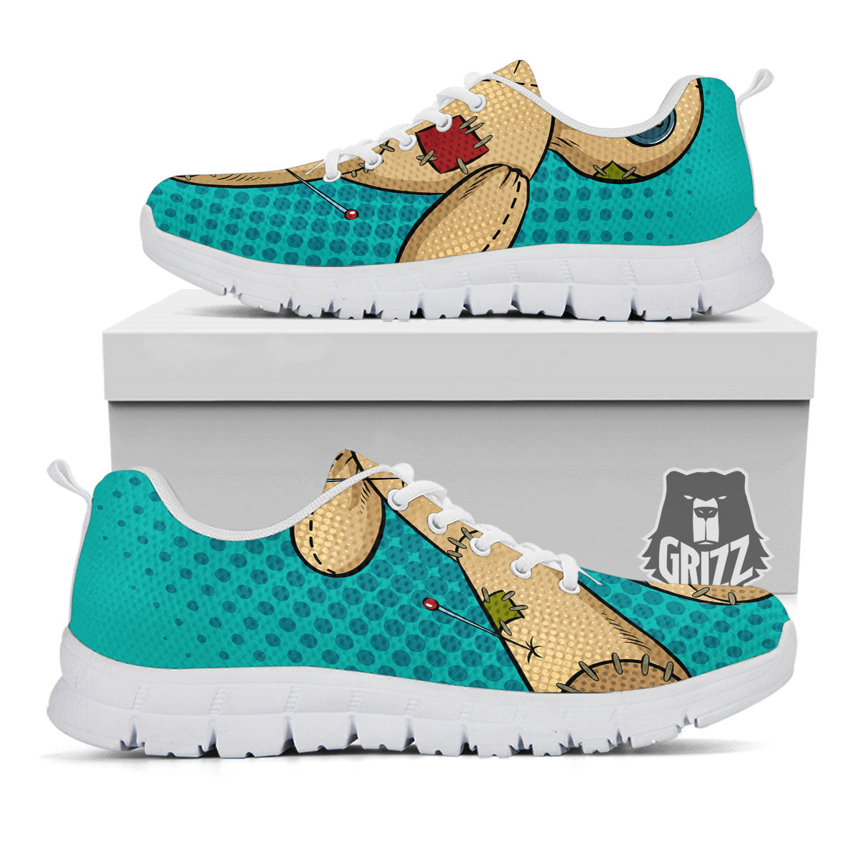 Doll Voodoo Print White Sneaker-grizzshop