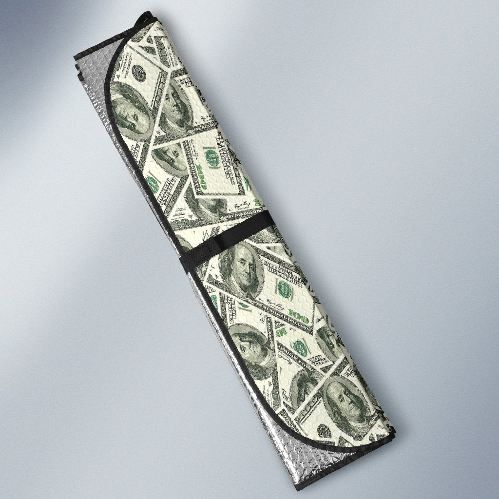Dollar Money Pattern Print Car Sun Shade-grizzshop