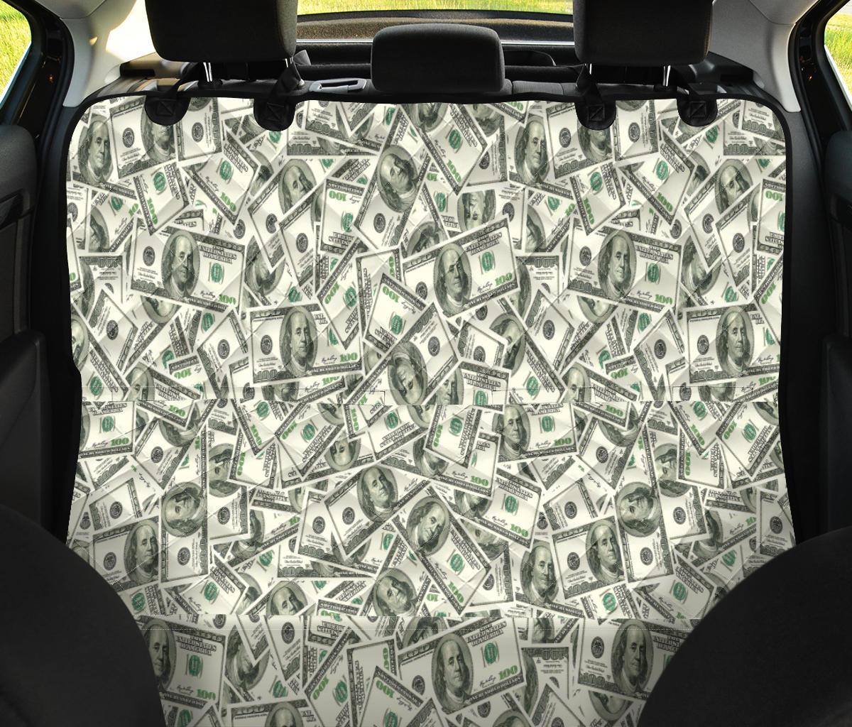 Dollar Money Pattern Print Pet Car Seat Cover-grizzshop