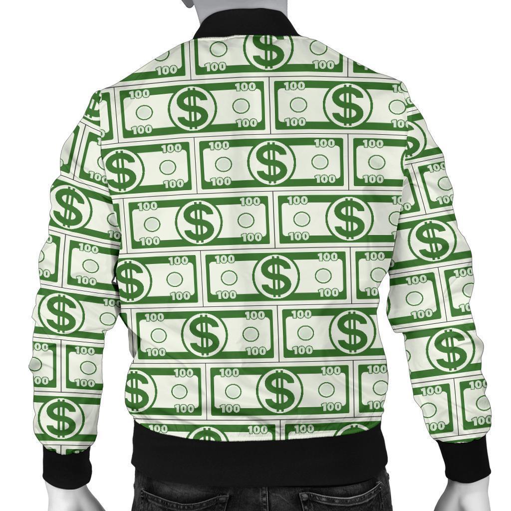 Dollar Money Print Pattern Men's Bomber Jacket-grizzshop