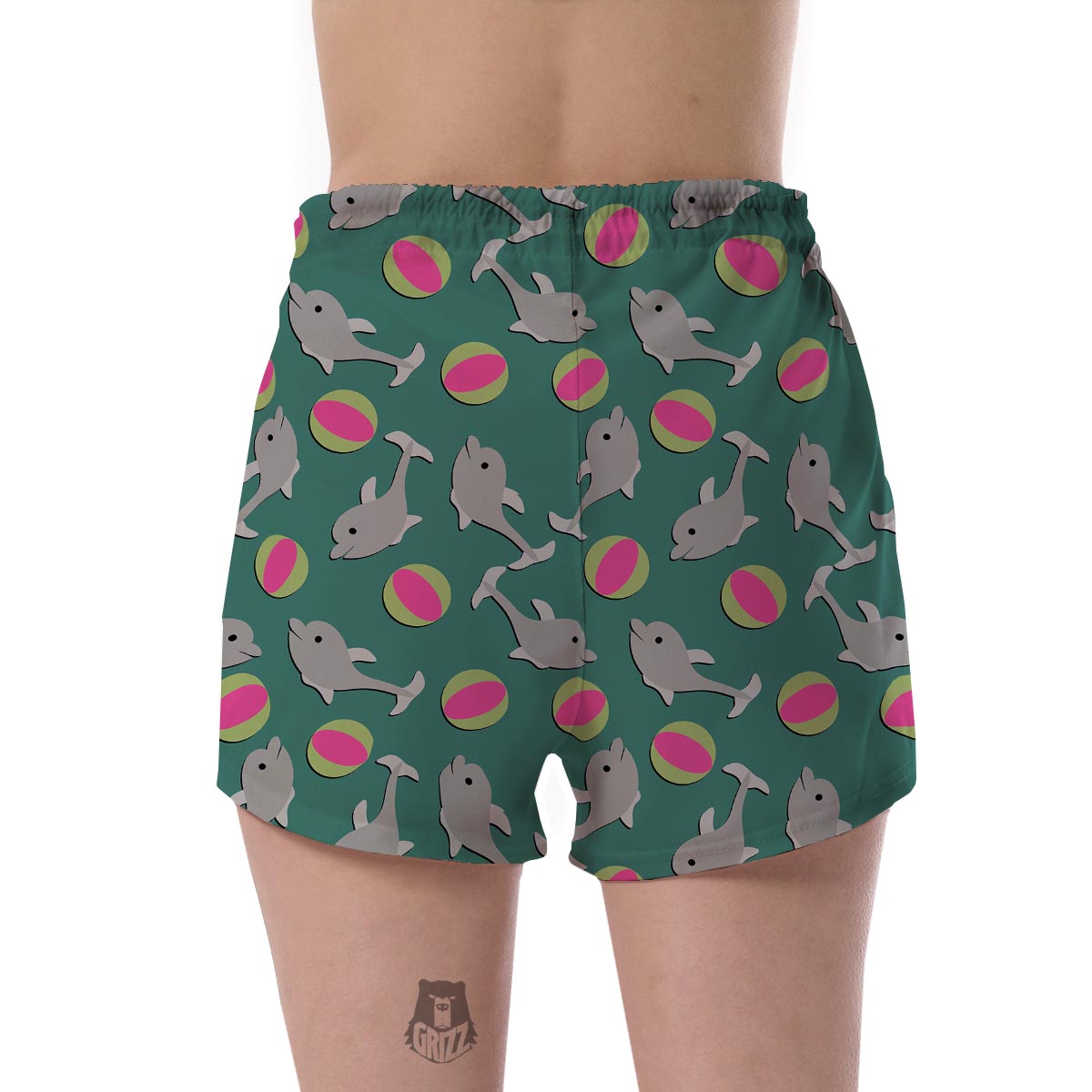Dolphin Ball Pattern Print Women's Shorts-grizzshop