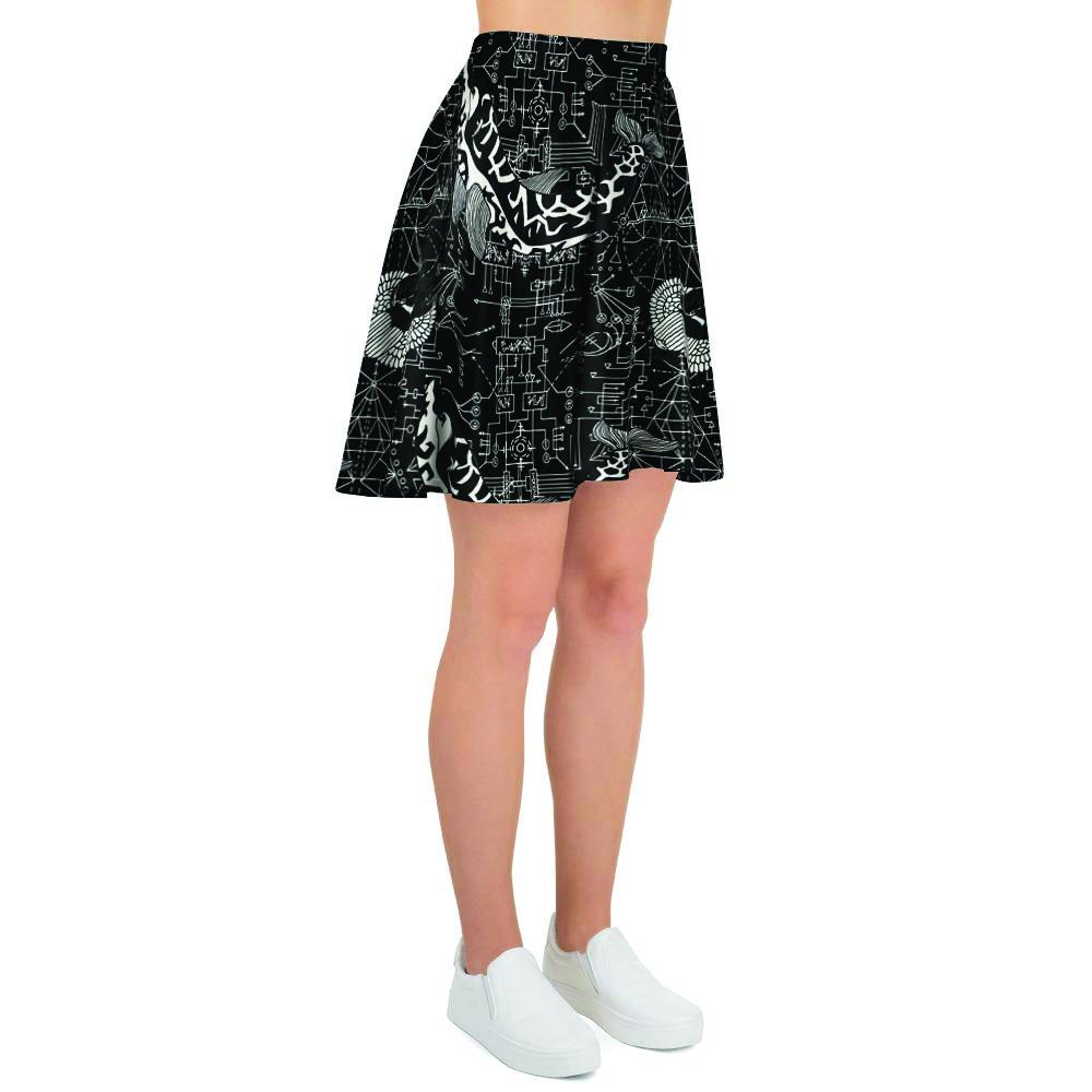Dolphin Gothic Witch Women's Skirt-grizzshop