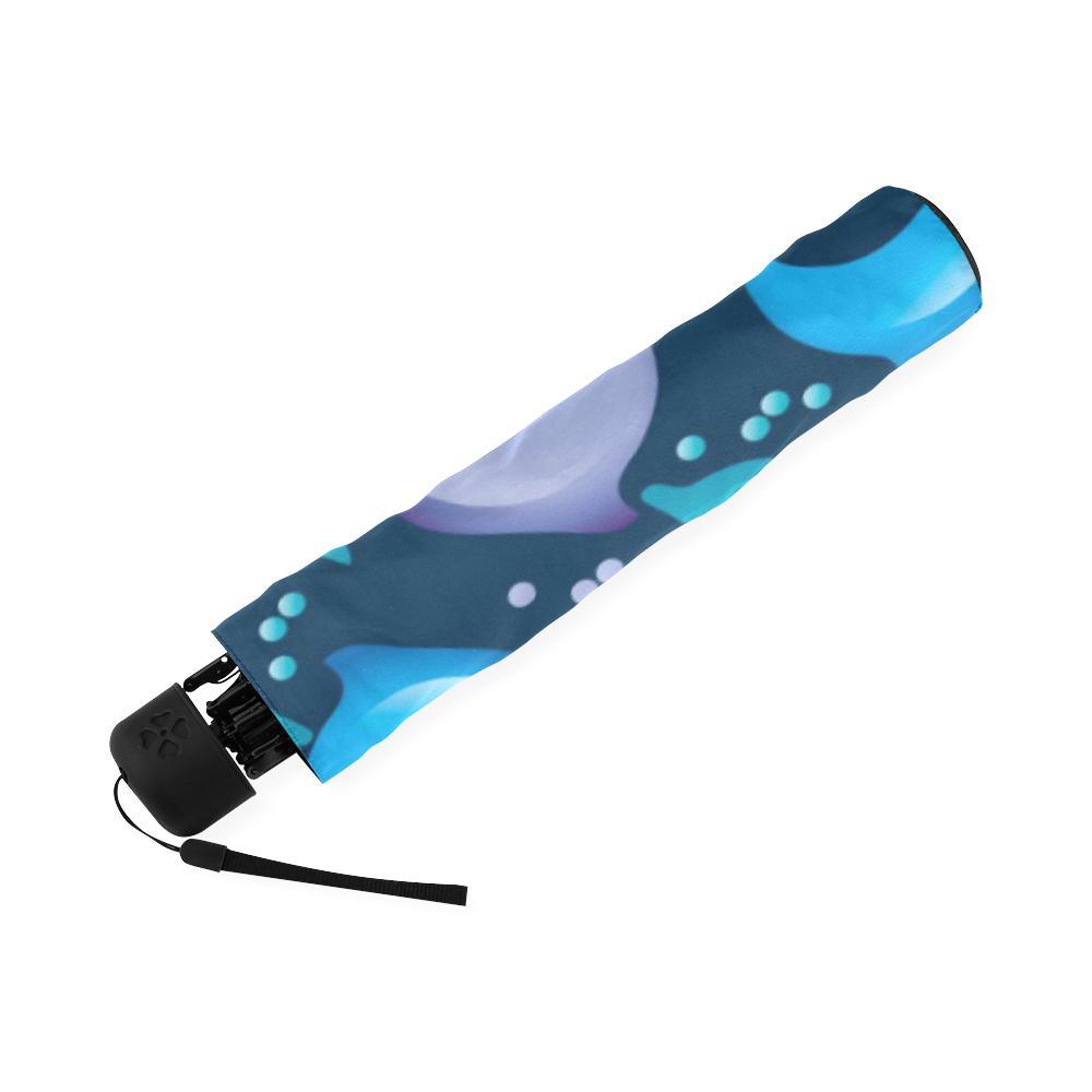 Dolphin Pattern Print Foldable Umbrella-grizzshop