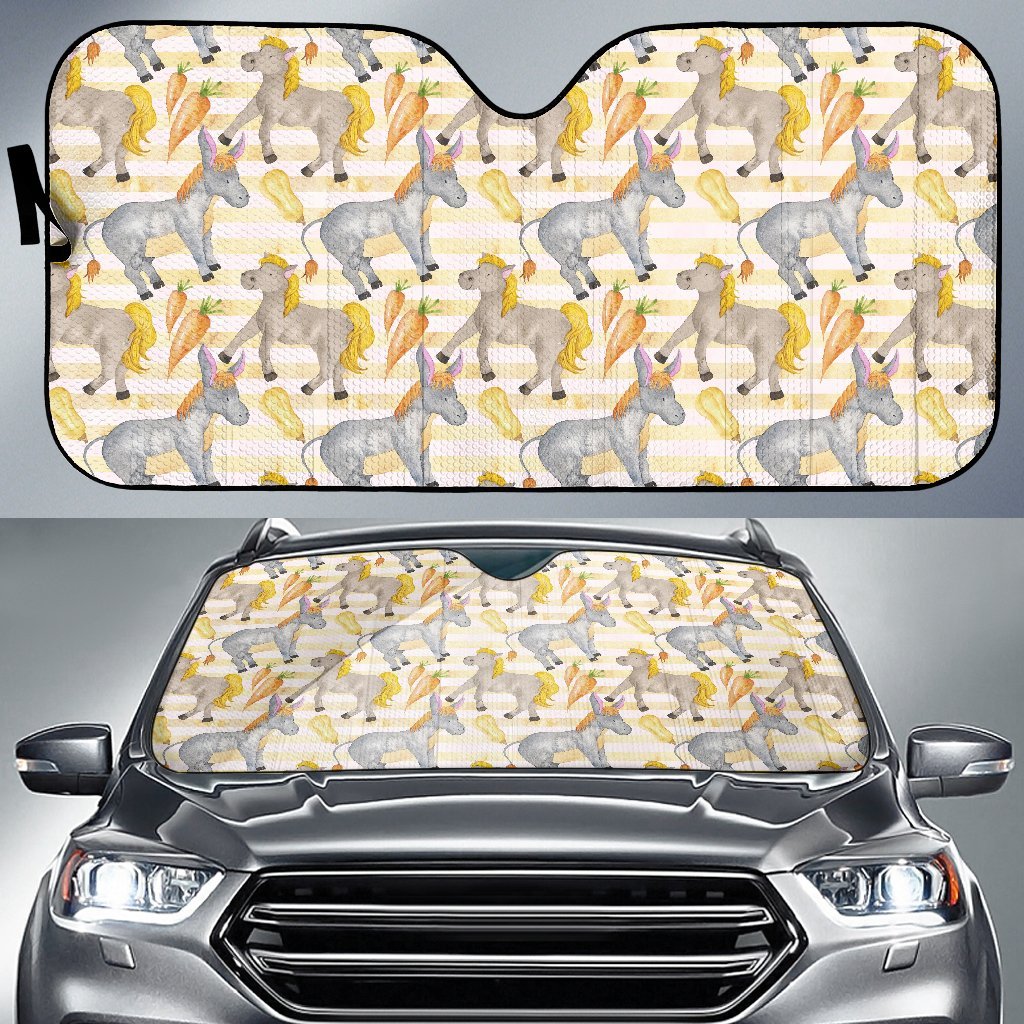 Donkey Pattern Print Car Sun Shade-grizzshop