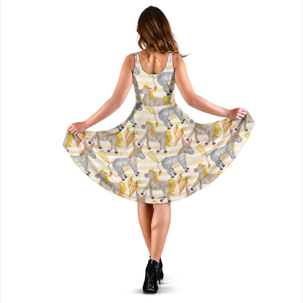 Donkey Pattern Print Dress-grizzshop