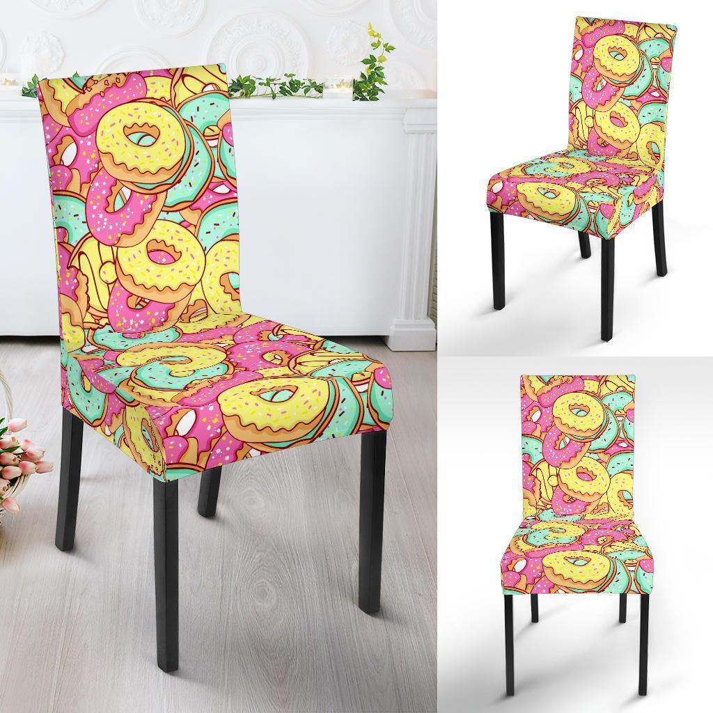 Donut Colorful Pattern Print Chair Cover-grizzshop