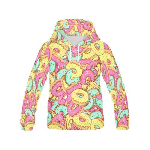 Donut Colorful Pattern Print Men Pullover Hoodie-grizzshop