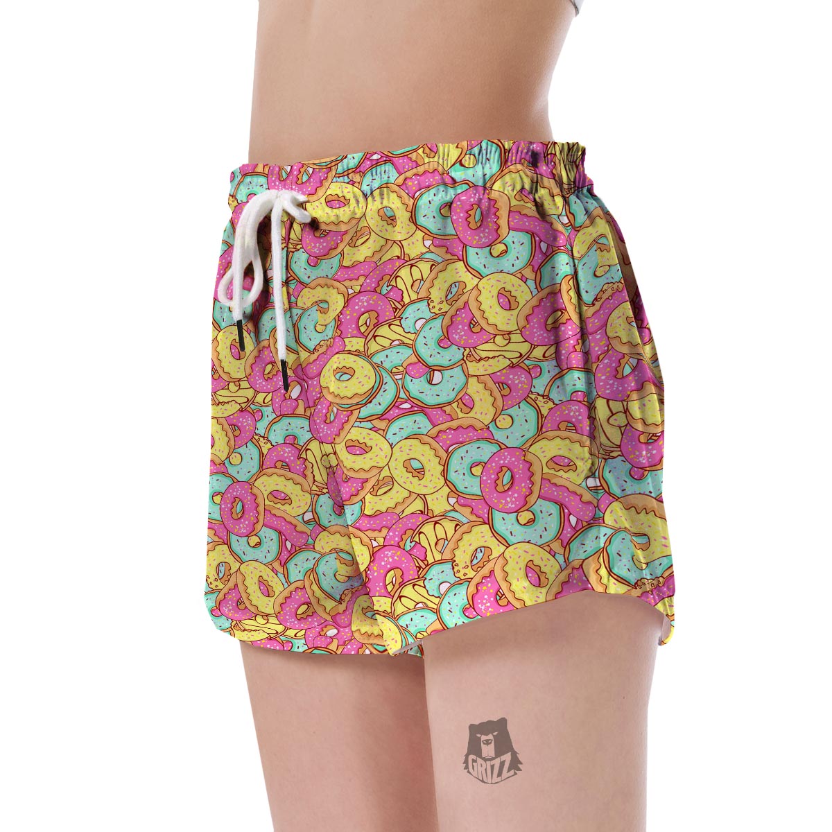 Donut Colorful Pattern Print Women's Shorts-grizzshop