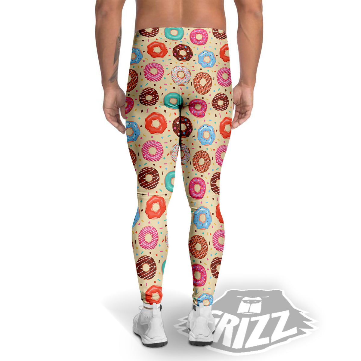 Donut Colorful Print Pattern Men's Leggings-grizzshop