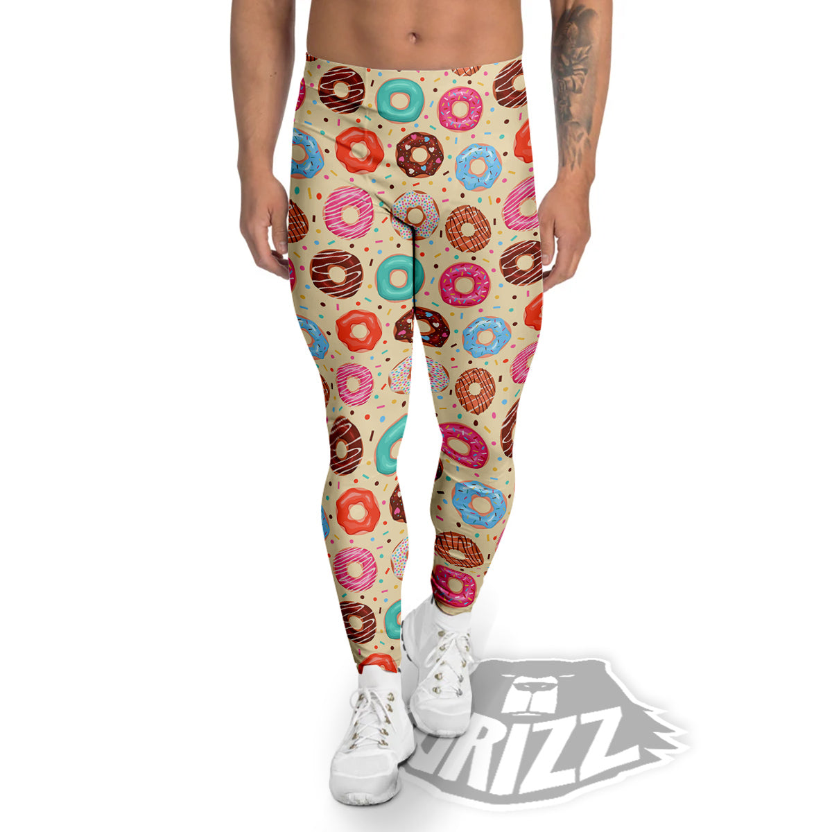 Donut Colorful Print Pattern Men's Leggings-grizzshop