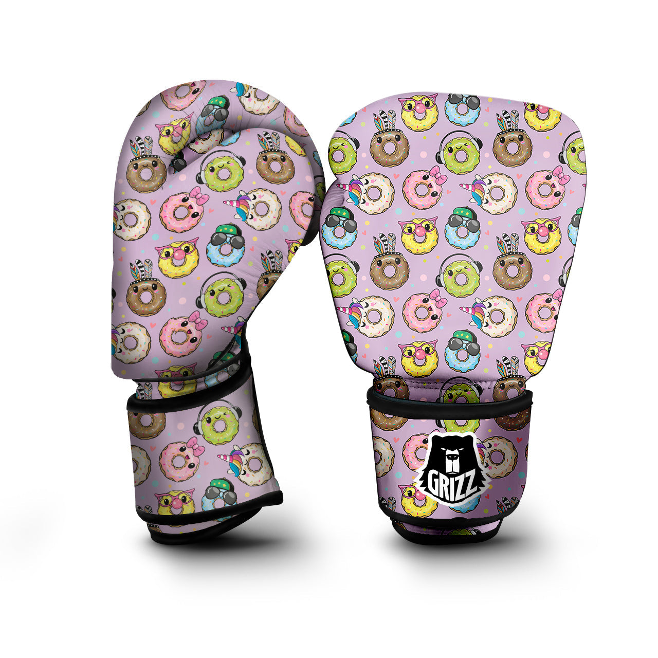 Donut Cute Print Pattern Boxing Gloves-grizzshop