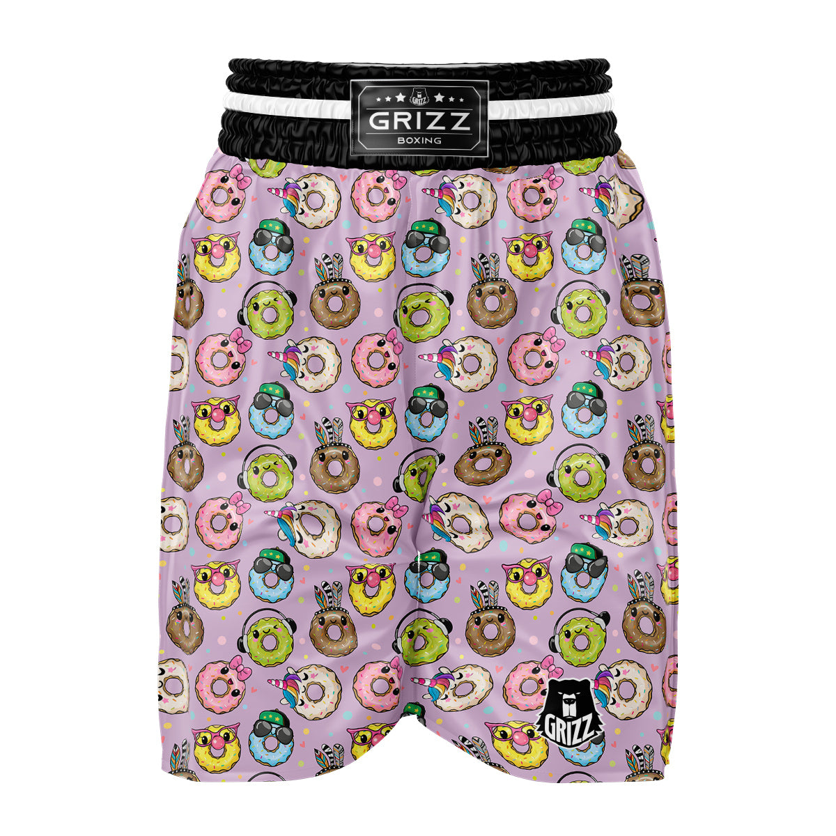 Donut Cute Print Pattern Boxing Shorts-grizzshop
