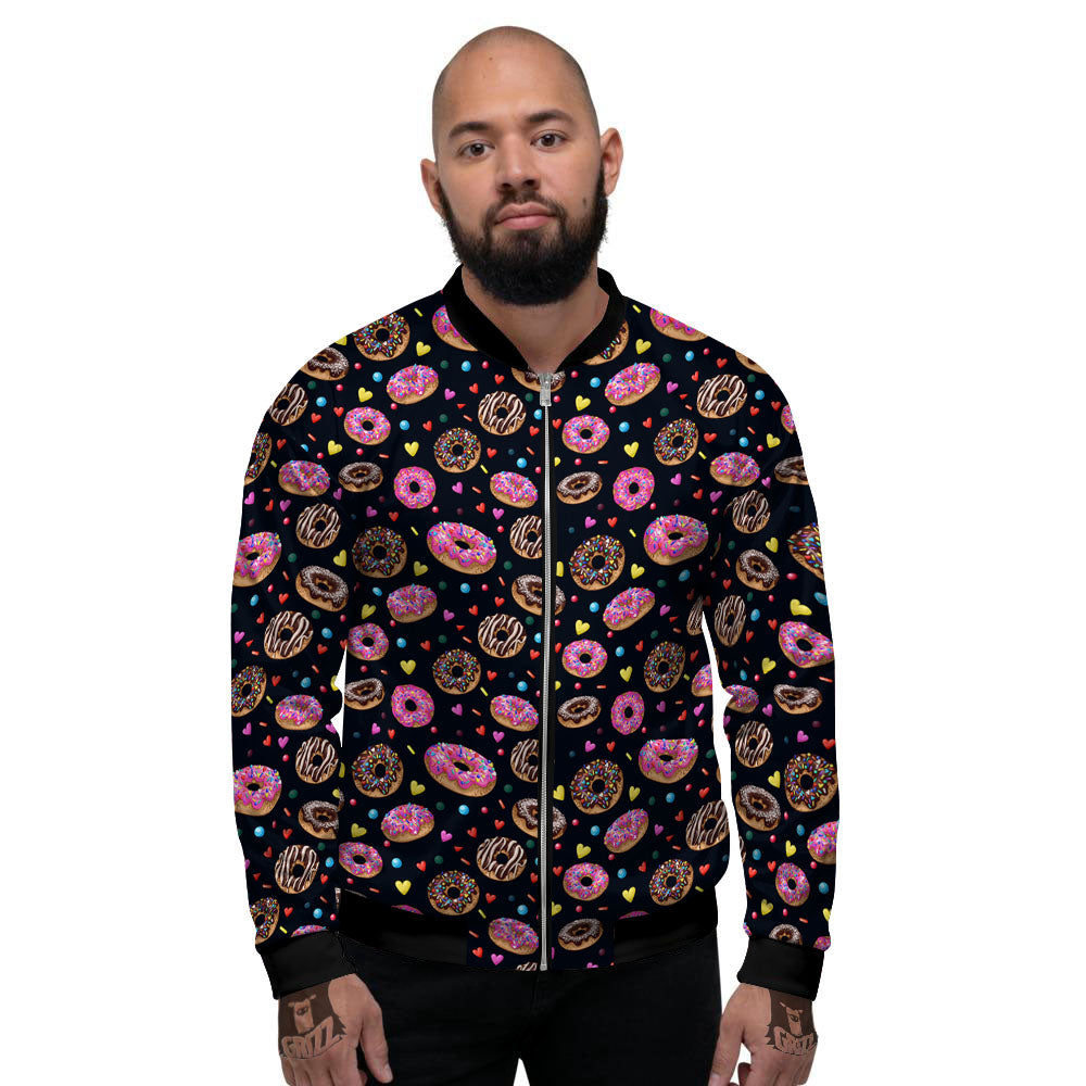 Donut Glaze Print Pattern Men's Bomber Jacket-grizzshop