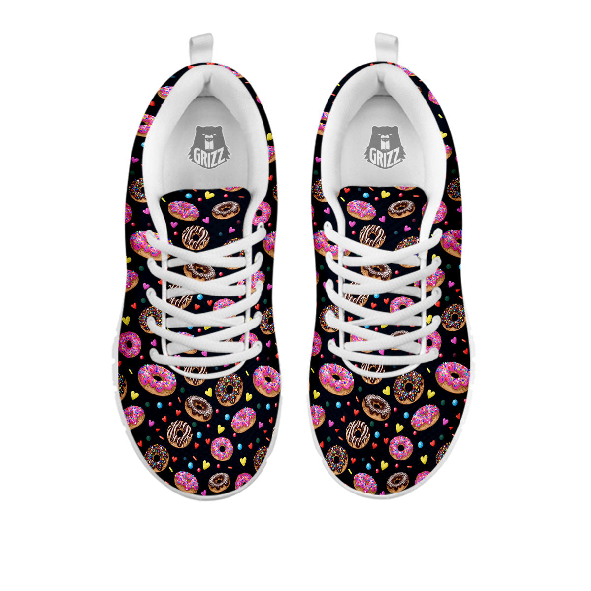 Donut Glaze Print Pattern White Sneaker-grizzshop