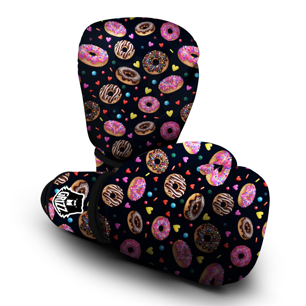 Donut Yummy Print Pattern Boxing Gloves-grizzshop