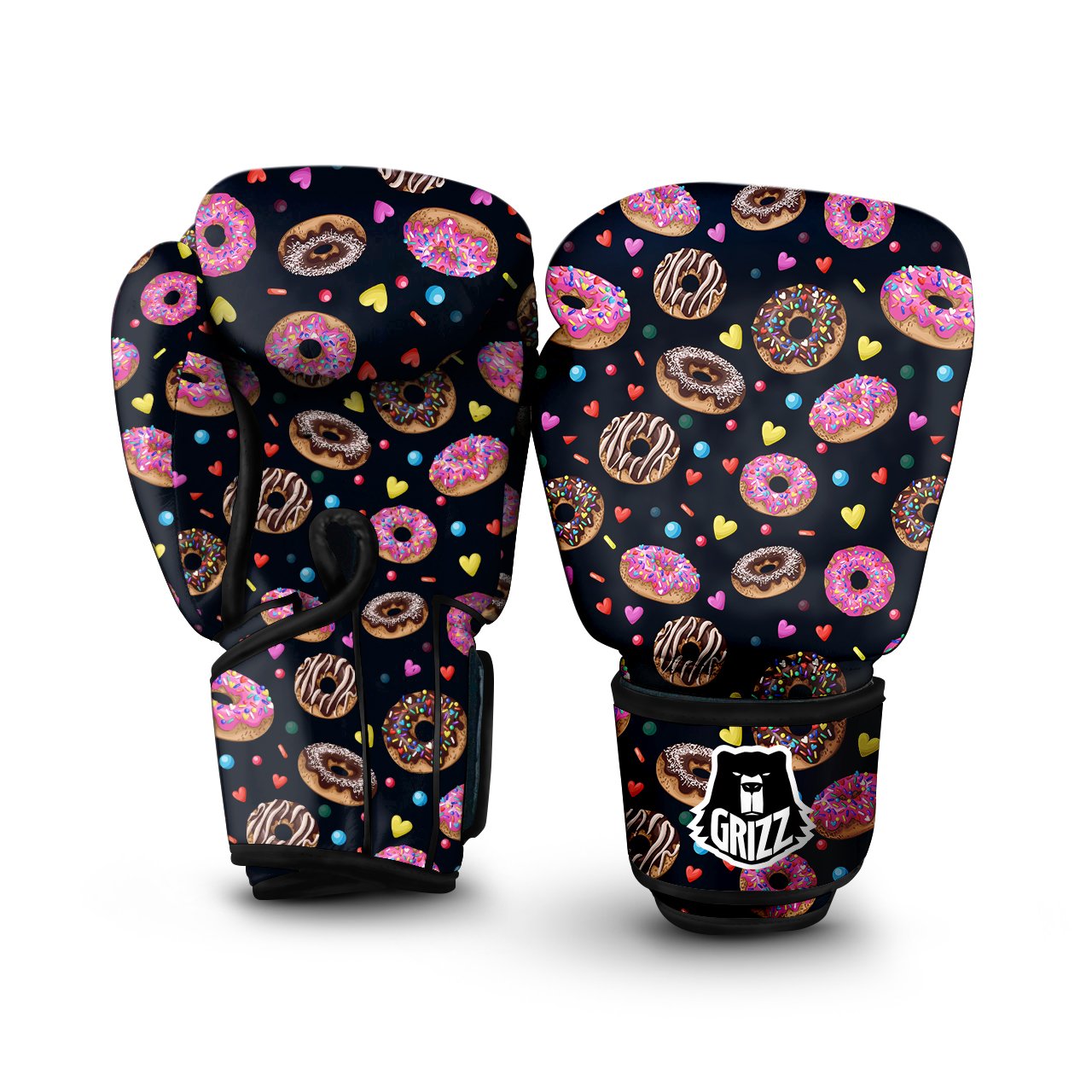 Donut Yummy Print Pattern Boxing Gloves-grizzshop