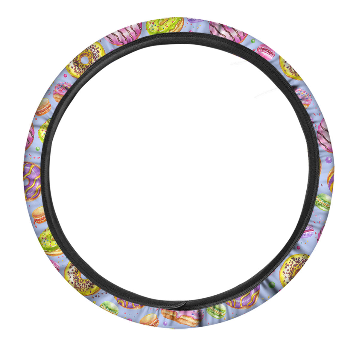 Donuts Print Pattern Car Steering Wheel Cover-grizzshop