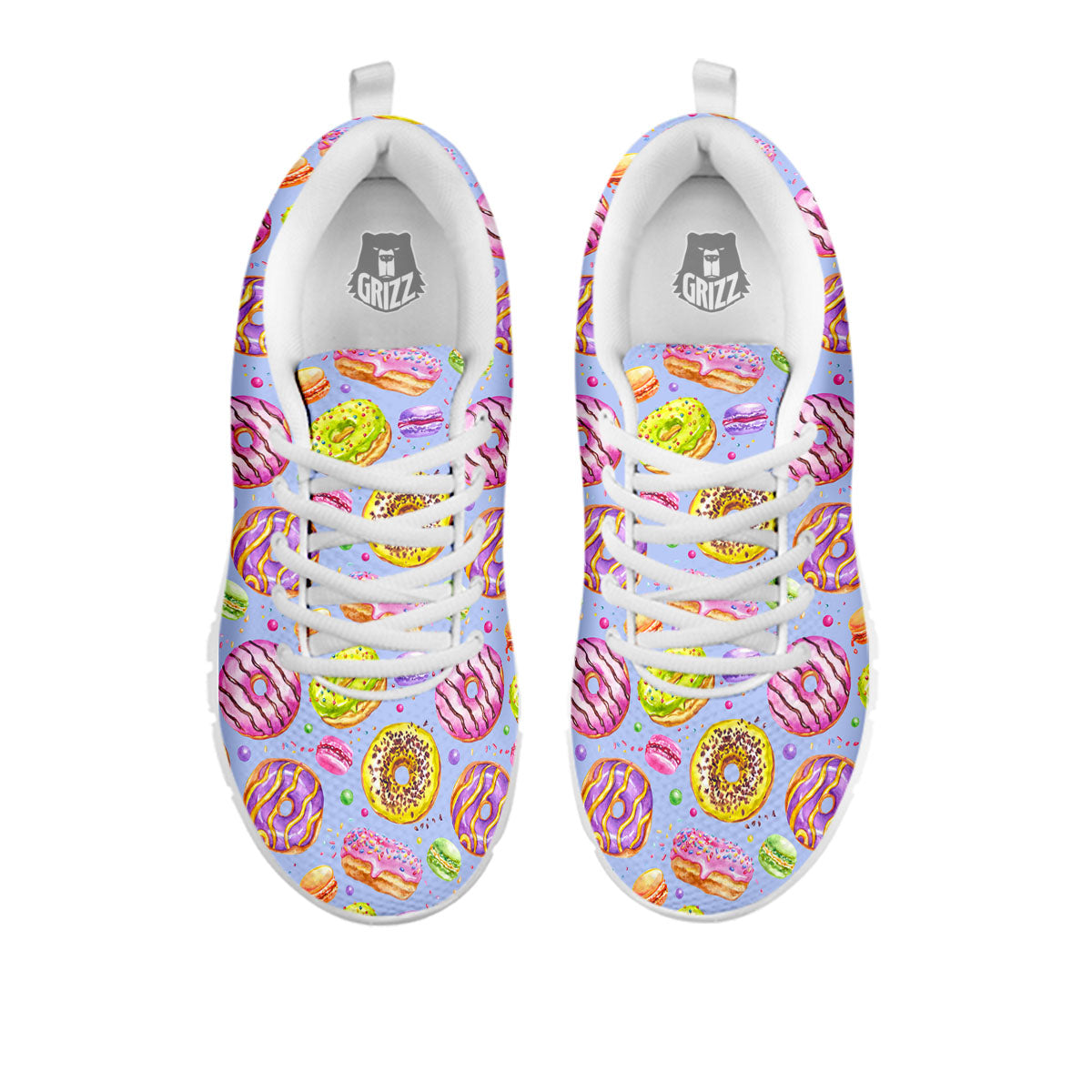 Donuts Print Pattern White Sneaker-grizzshop