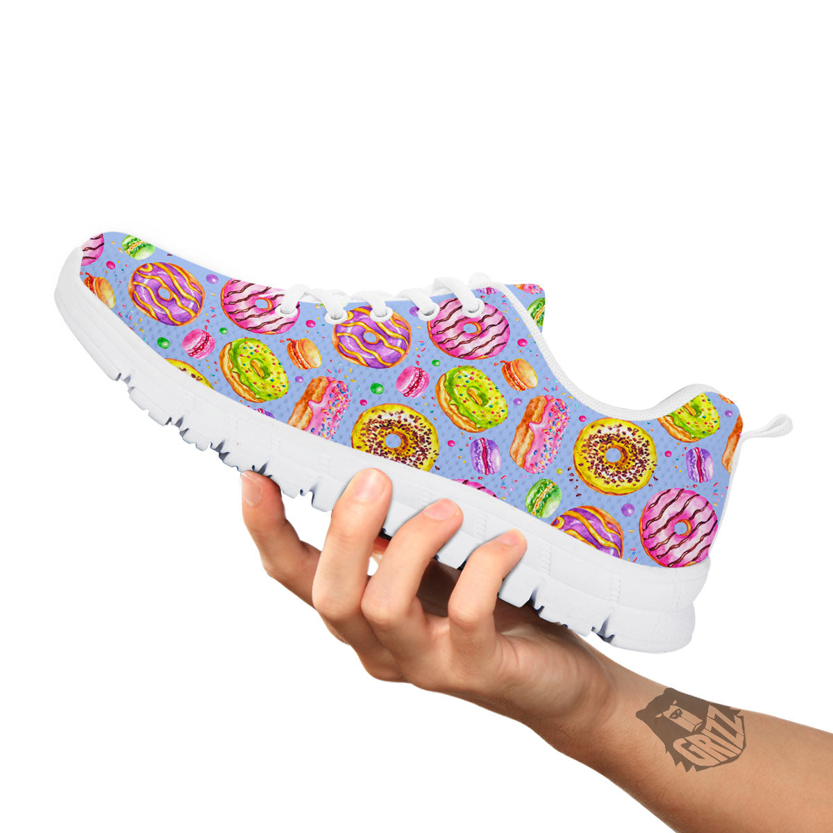 Donuts Print Pattern White Sneaker-grizzshop