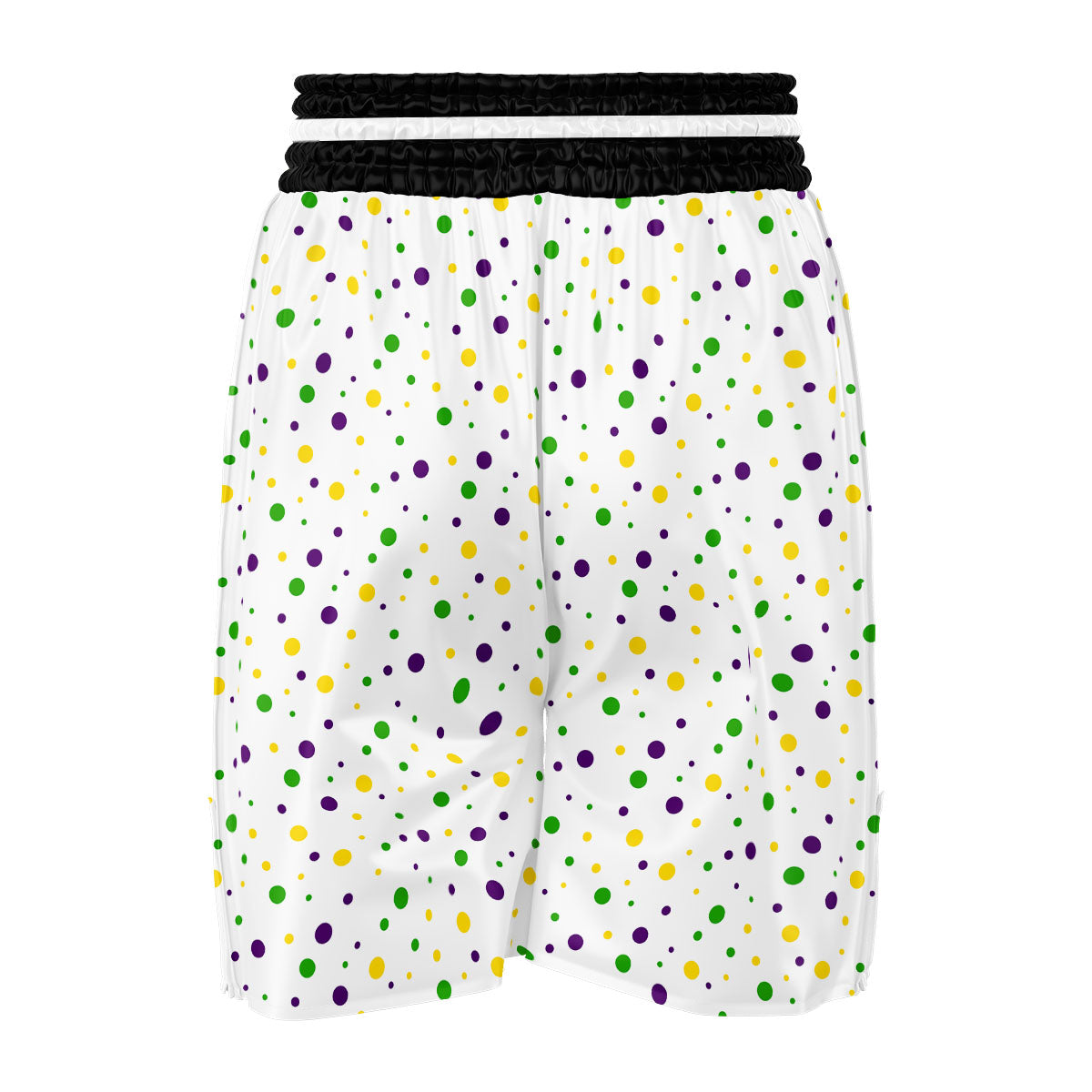 Dot Mardi Gras Print Pattern Boxing Shorts-grizzshop