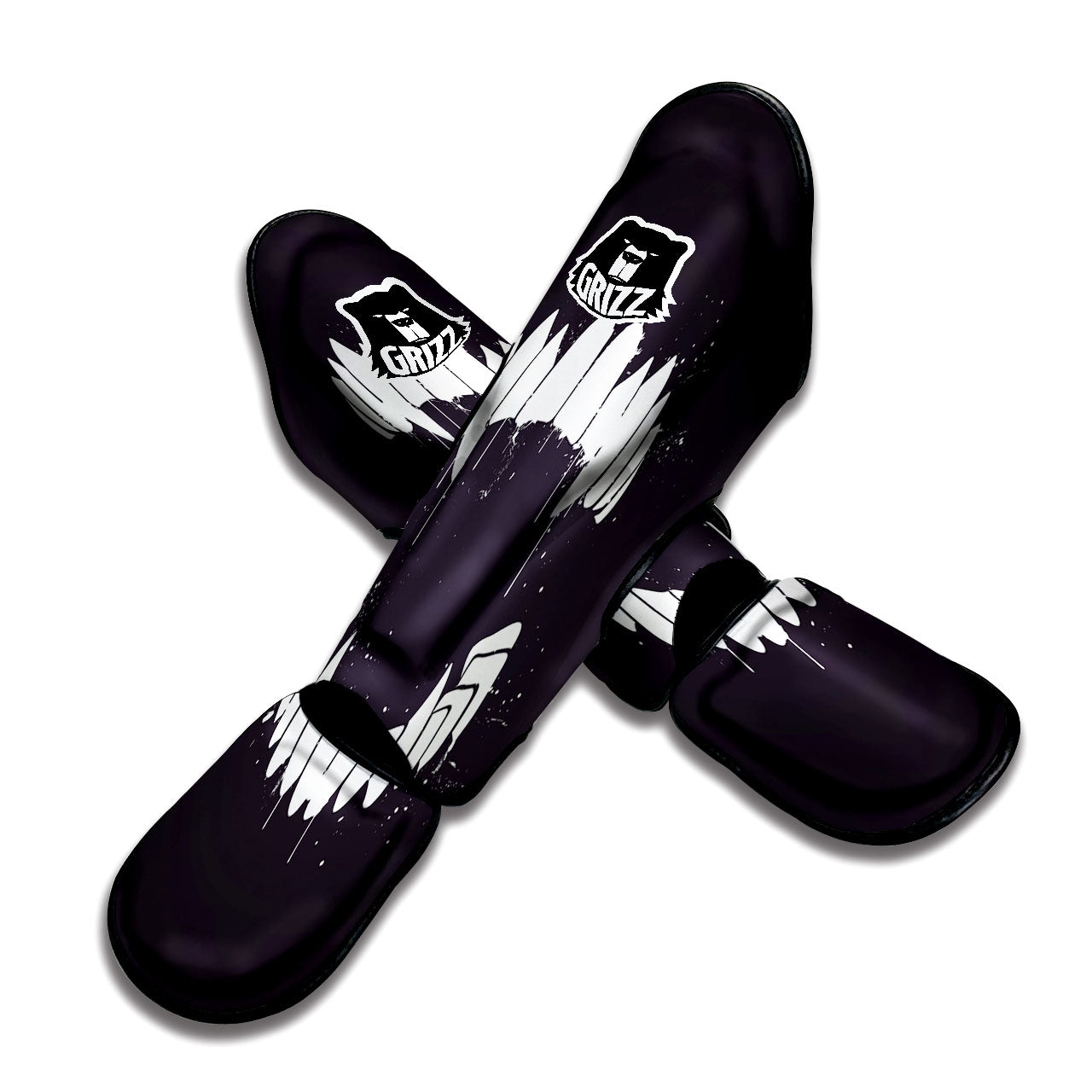 Dracula Fang Print Muay Thai Shin Guards-grizzshop