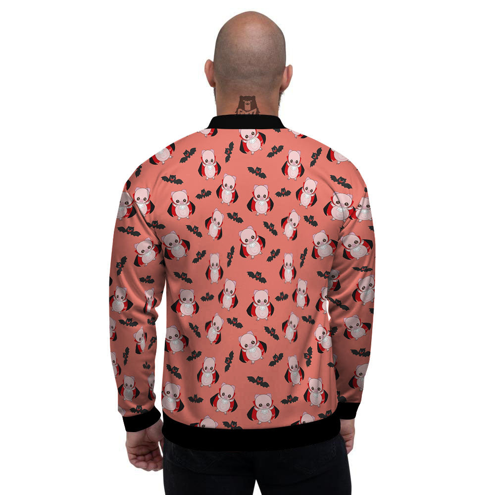 Dracula Pig Print Pattern Men's Bomber Jacket-grizzshop