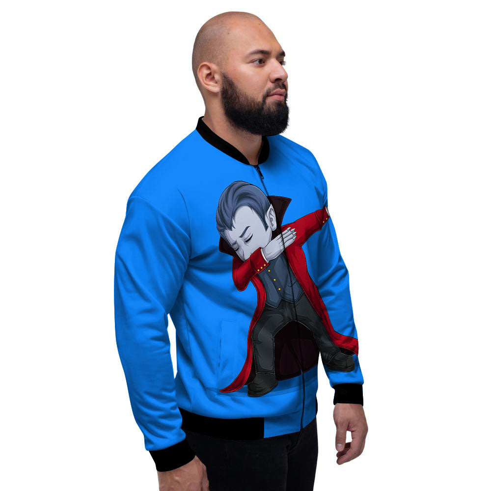 Dracula Vampire Dap Print Men's Bomber Jacket-grizzshop