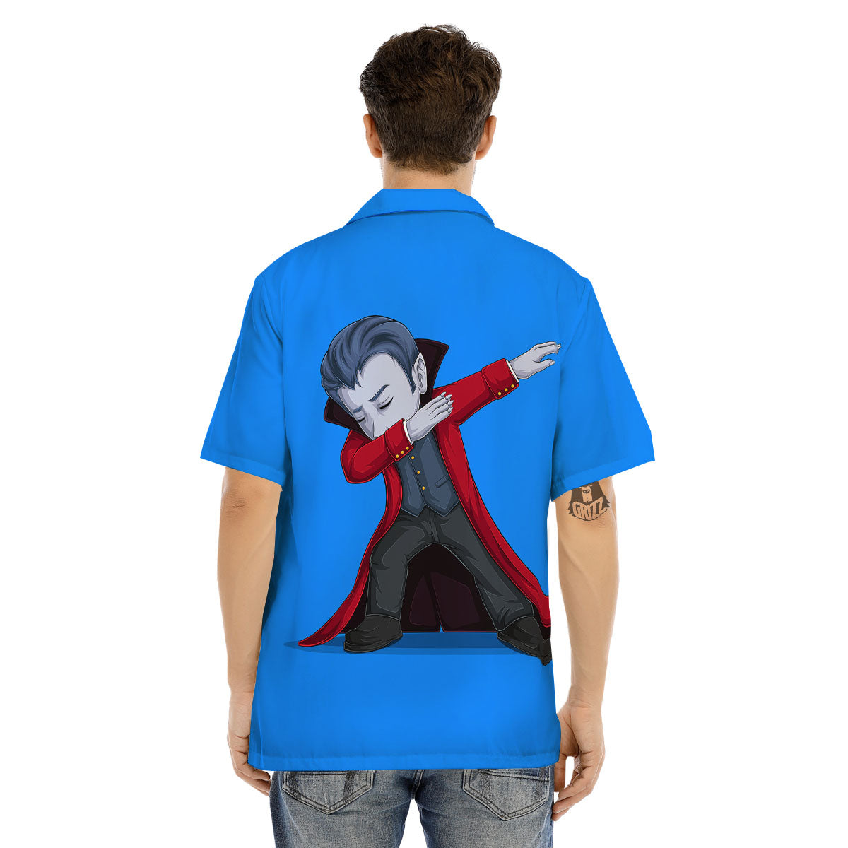 Dracula Vampire Dap Print Men's Hawaiian Shirt-grizzshop