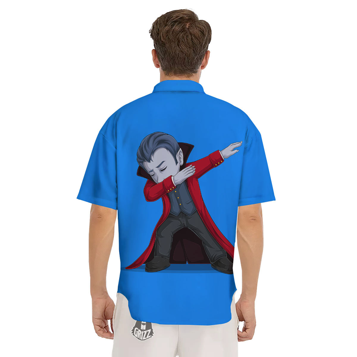 Dracula Vampire Dap Print Men's Short Sleeve Shirts-grizzshop