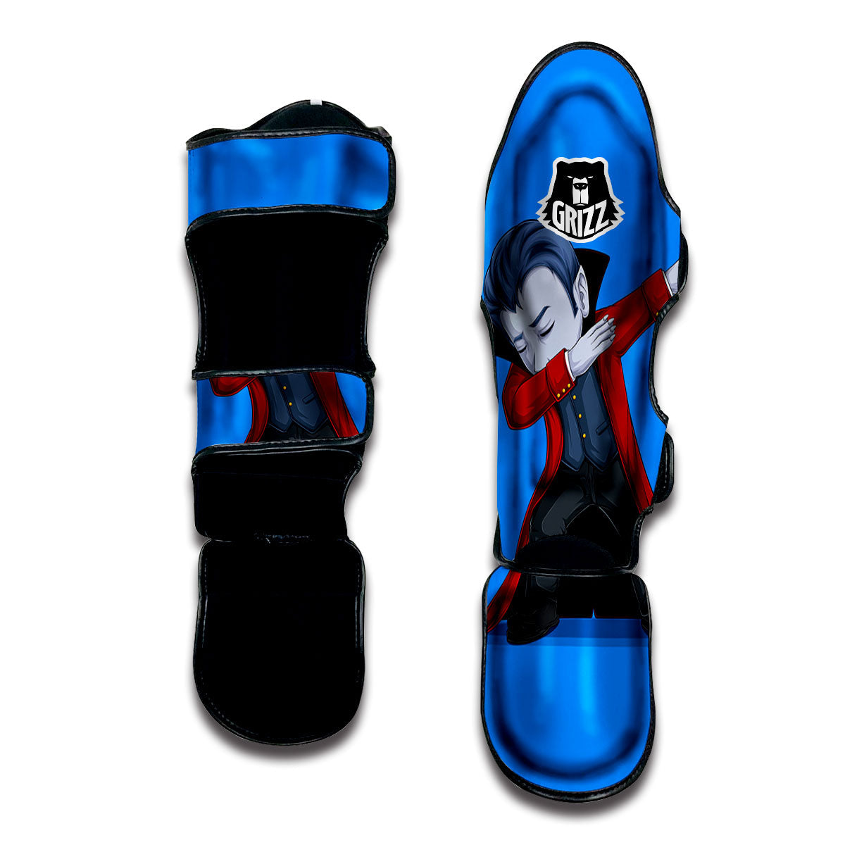Dracula Vampire Dap Print Muay Thai Shin Guards-grizzshop