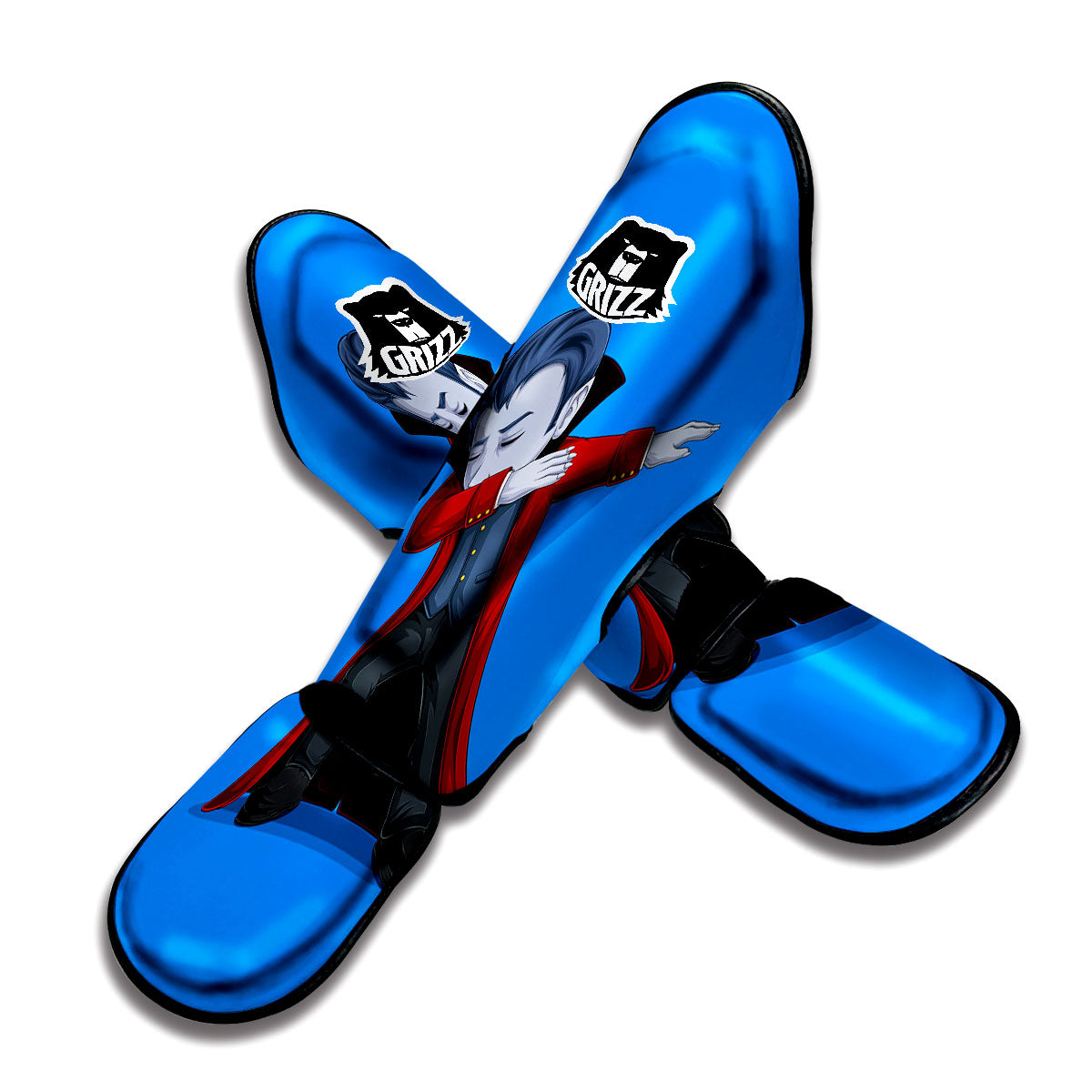 Dracula Vampire Dap Print Muay Thai Shin Guards-grizzshop