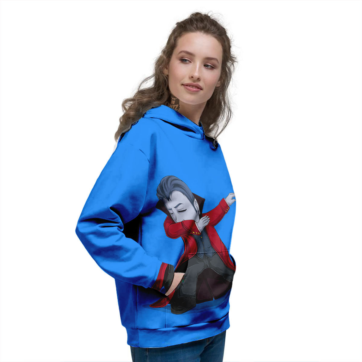 Dracula Vampire Dap Print Women's Hoodie-grizzshop