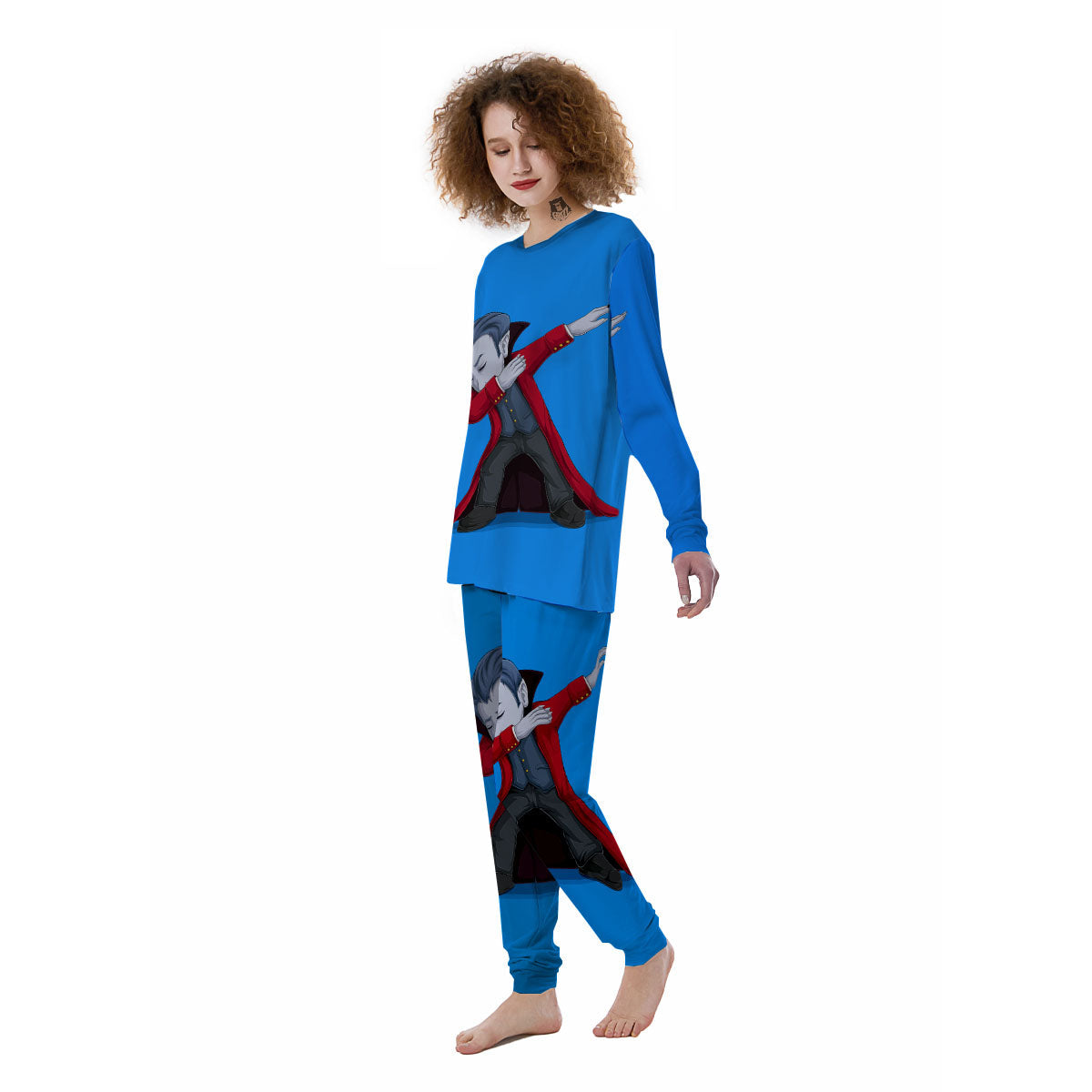 Dracula Vampire Dap Print Women's Pajamas-grizzshop