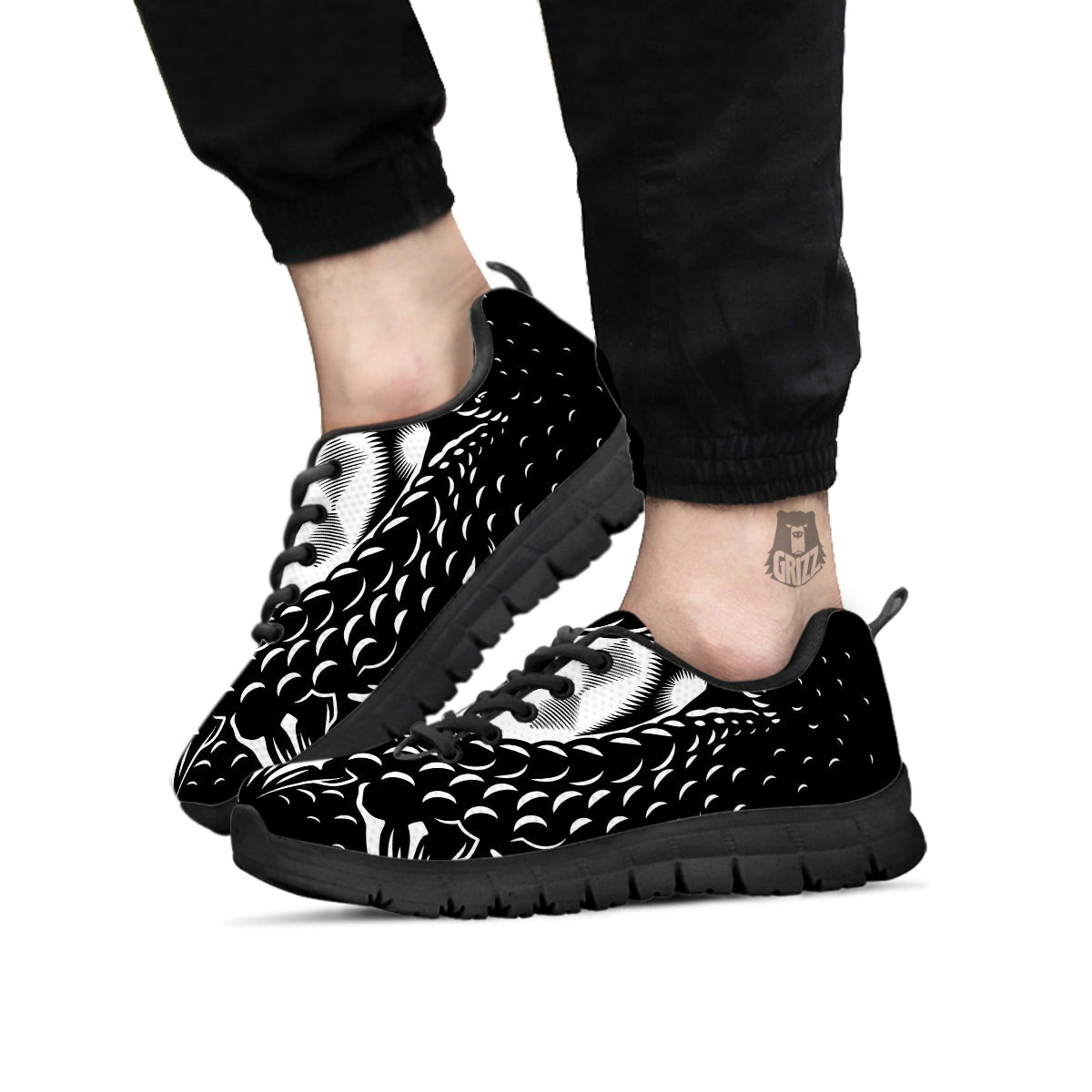 Dragon Eye Print Black Sneaker-grizzshop