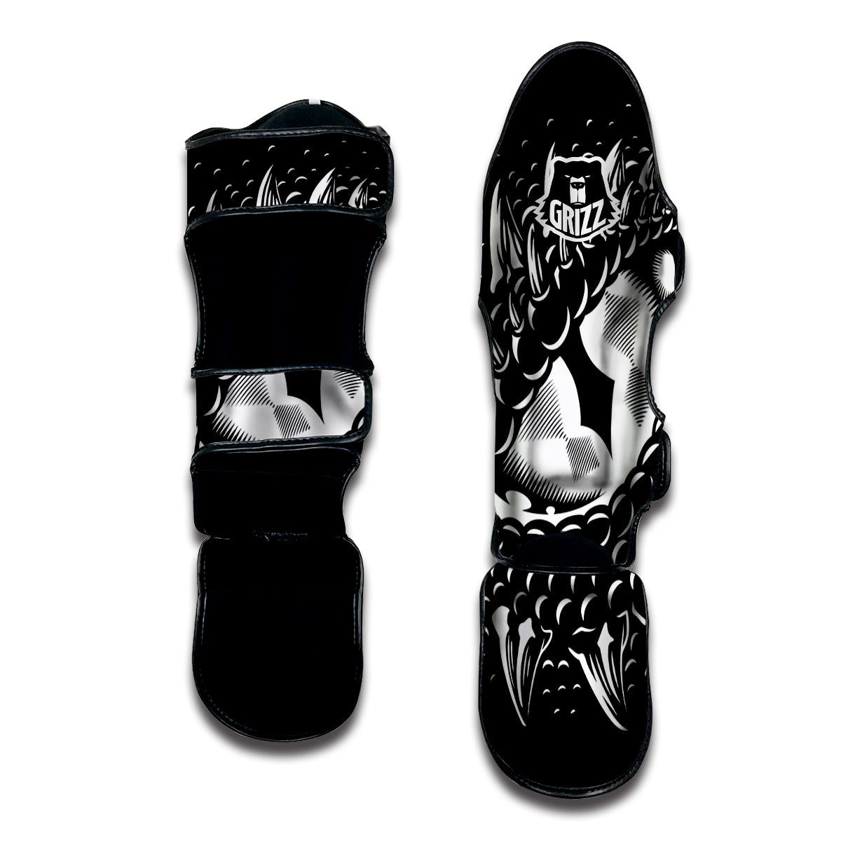 Dragon Eye Print Muay Thai Shin Guards-grizzshop