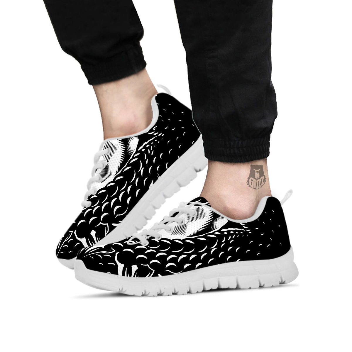 Dragon Eye Print White Sneaker-grizzshop