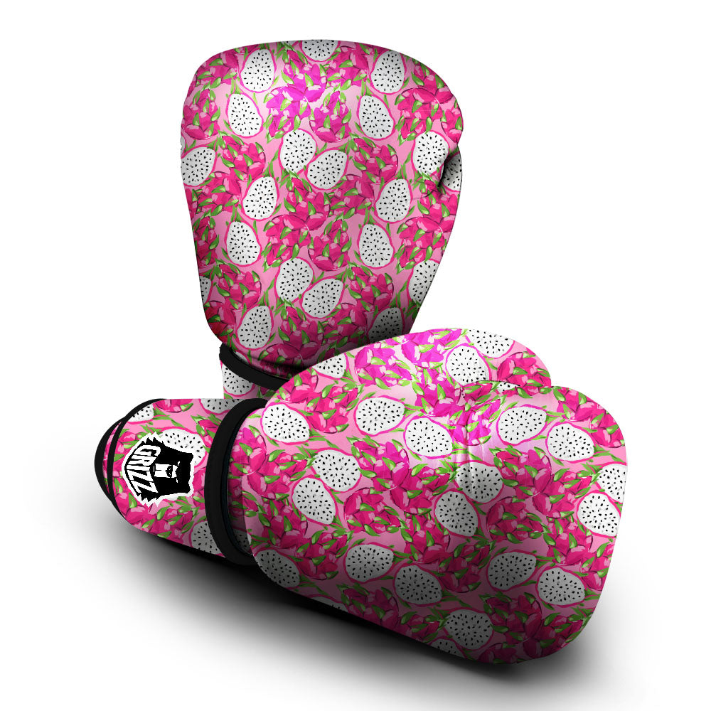 Dragon Fruit Print Pattern Boxing Gloves-grizzshop