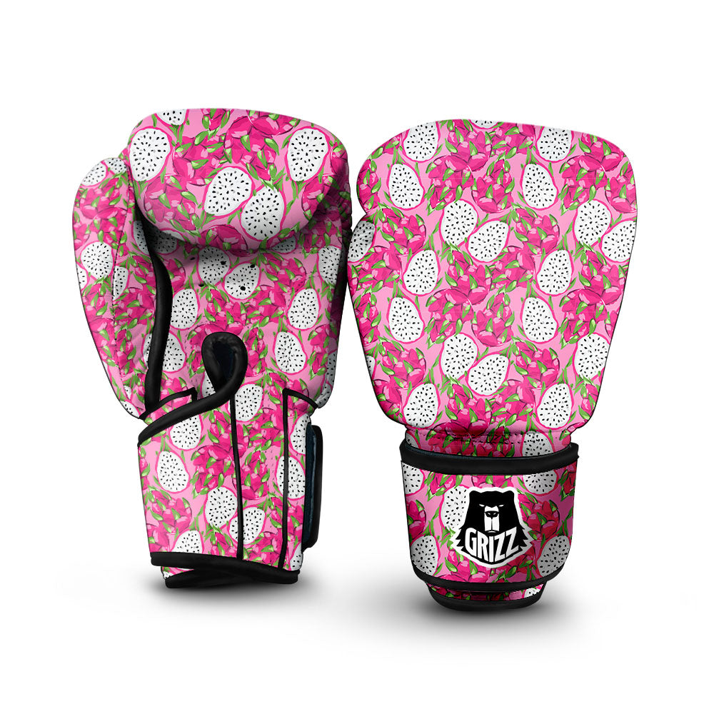 Dragon Fruit Print Pattern Boxing Gloves-grizzshop