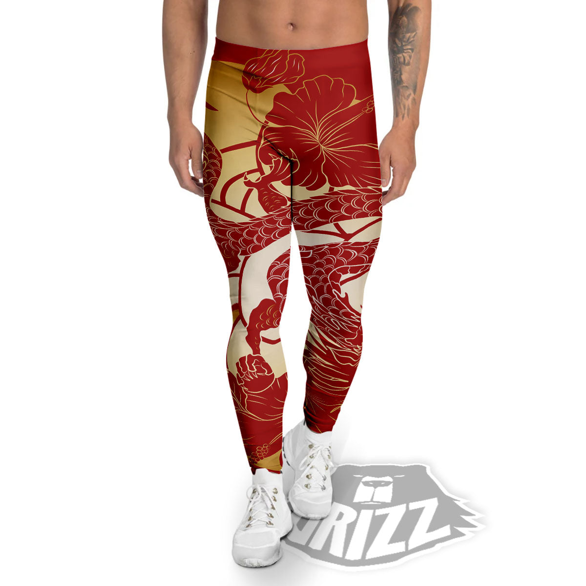 Janpanese Floral Dragon Print Women's Leggings
