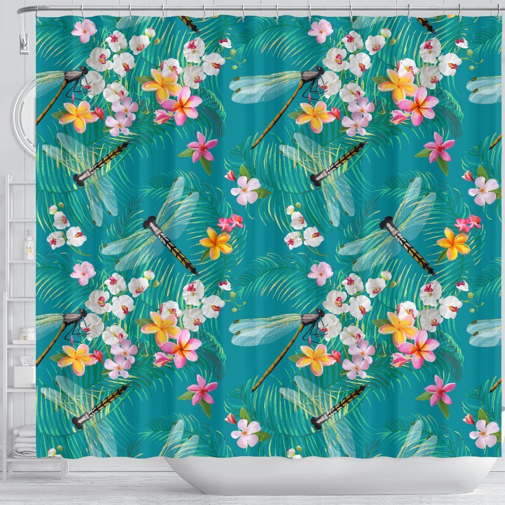 Dragon Fly Bathroom Shower Curtain-grizzshop