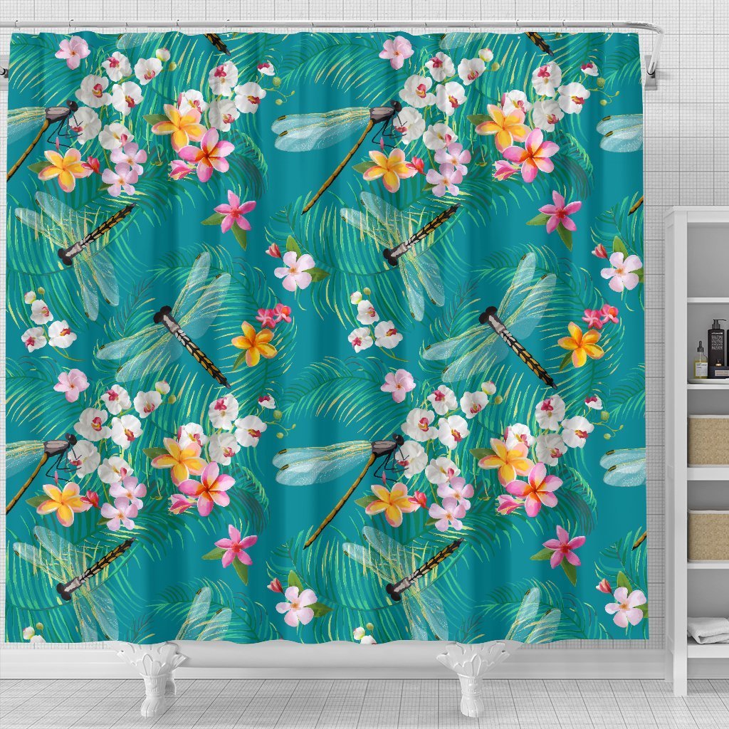 Dragon Fly Bathroom Shower Curtain-grizzshop