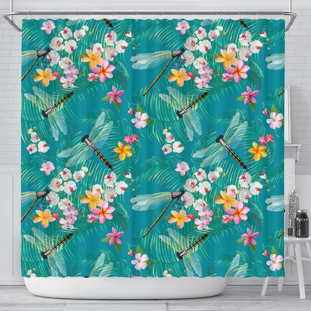 Dragon Fly Bathroom Shower Curtain-grizzshop