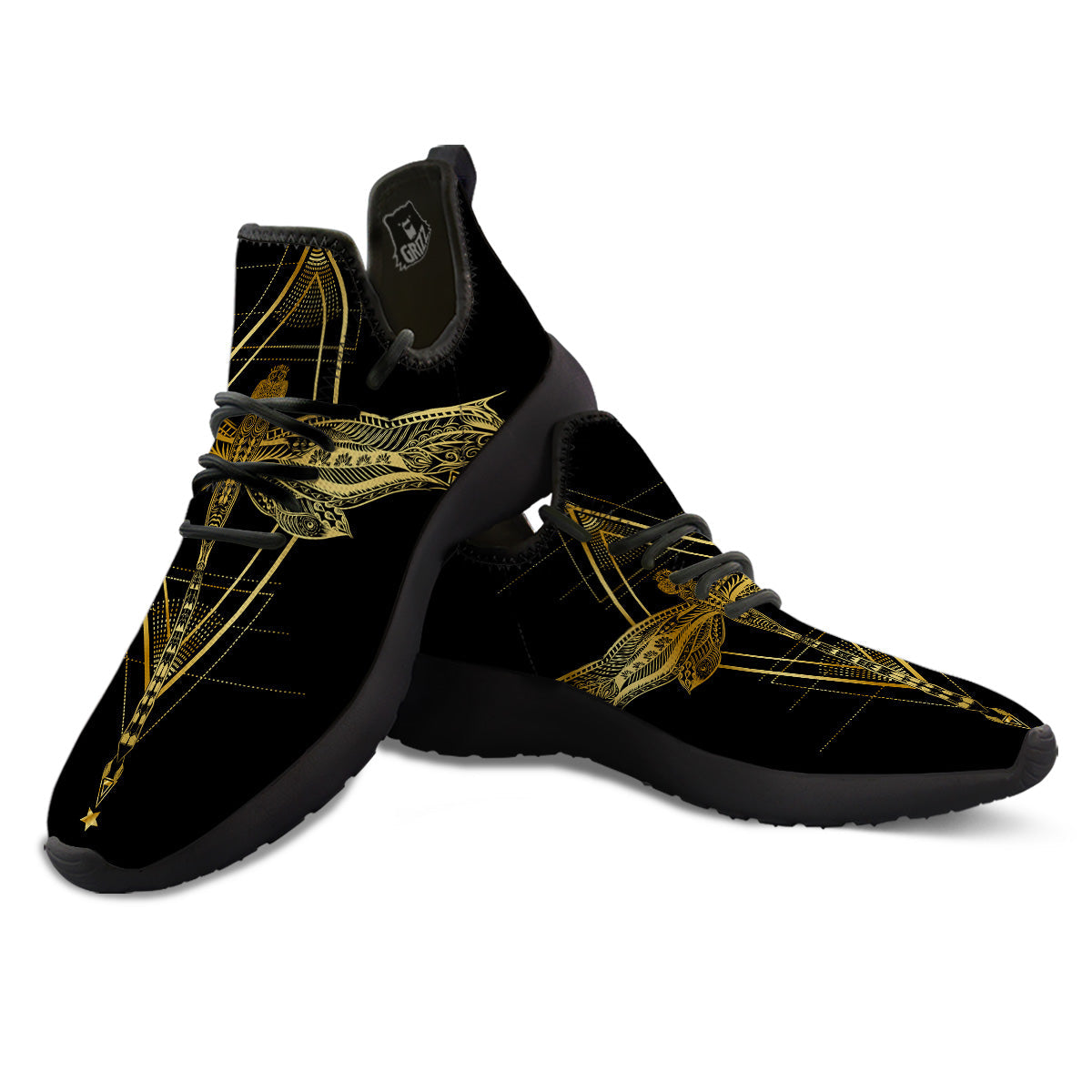 Dragonfly Boho Spiritual Print Black Athletic Shoes-grizzshop