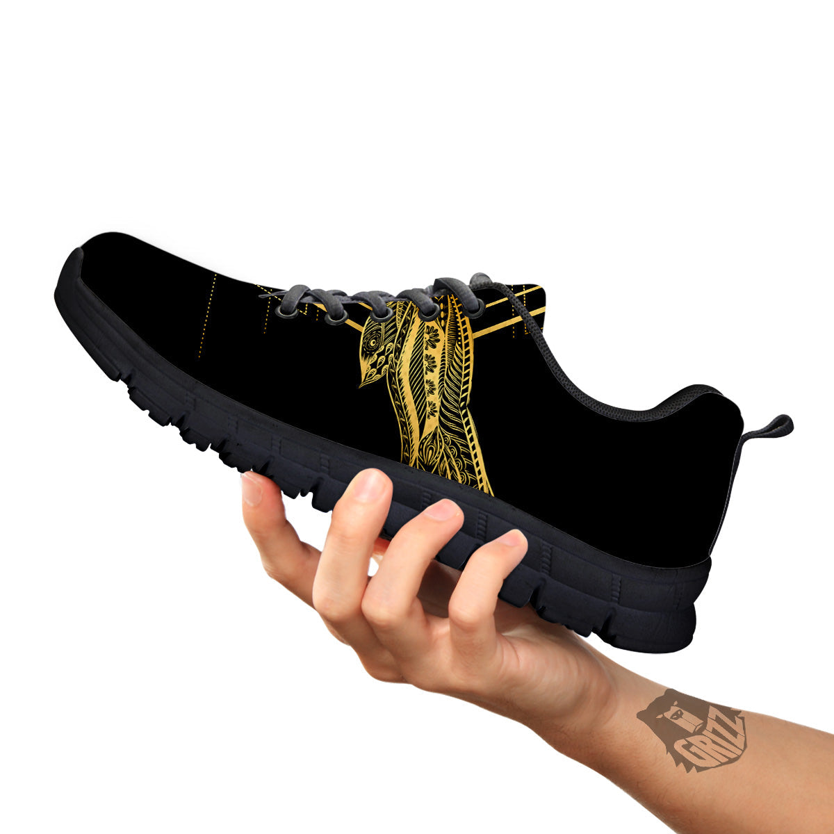 Dragonfly Boho Spiritual Print Black Sneaker-grizzshop