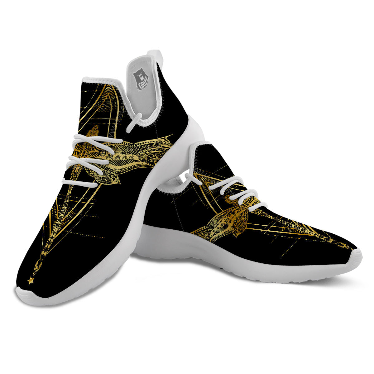 Dragonfly Boho Spiritual Print White Athletic Shoes-grizzshop