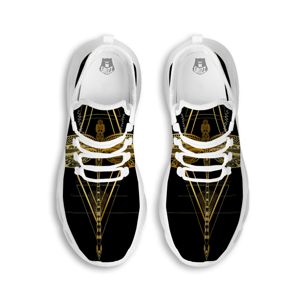 Dragonfly Boho Spiritual Print White Running Shoes-grizzshop
