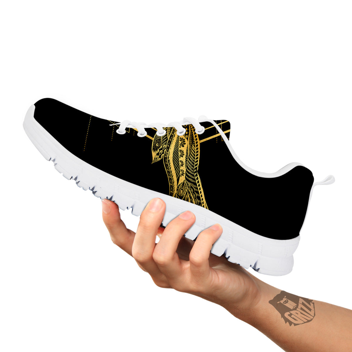 Dragonfly Boho Spiritual Print White Sneaker-grizzshop