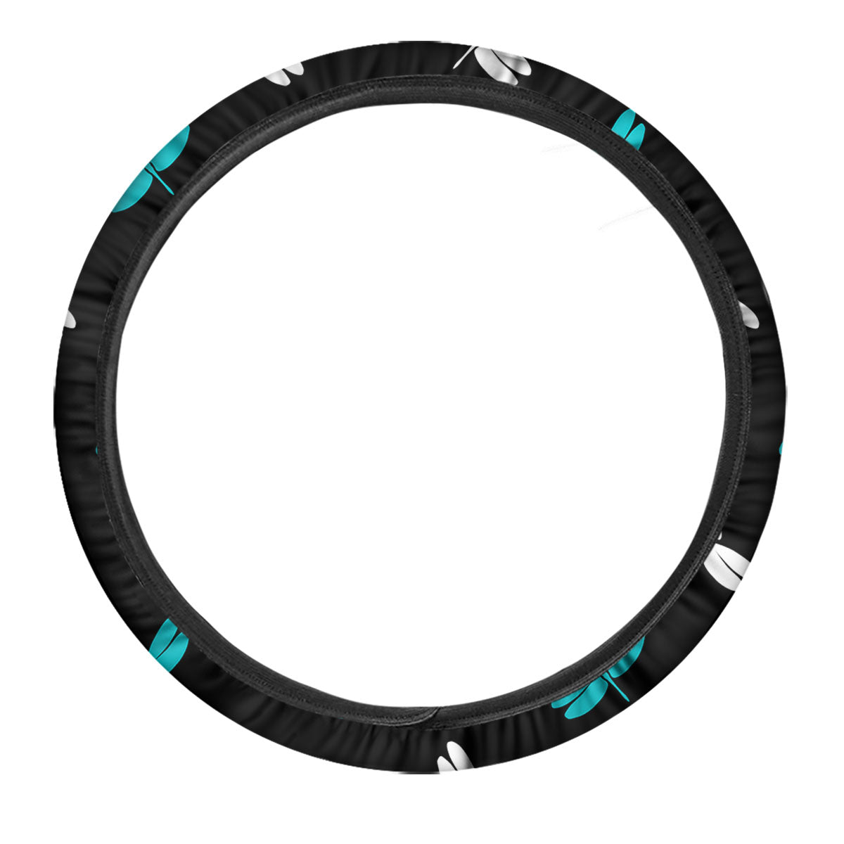 Dragonfly Polka Dot Print Pattern Car Steering Wheel Cover-grizzshop